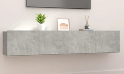 Iker Floating TV Unit for TVs up to 70" - Concrete Grey