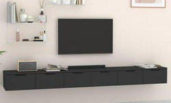 Willkie Floating TV Unit for TVs up to 88" - Black