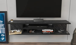 Sonata Floating TV Unit - Black Marble