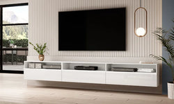 Cade Floating TV Unit for TVs up to 88" - White