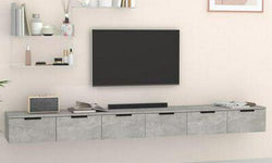 Willkie Floating TV Unit for TVs up to 88" - Concrete Grey