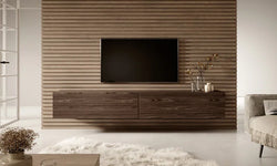 Ayla Floating TV Unit for TVs up to 88" - Walnut