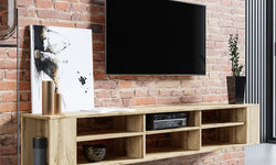 Porter Floating TV Unit for TVs up to 75" - Oak