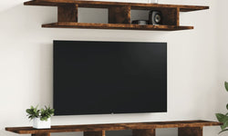 Xander Floating TV Unit Set - Brown Oak