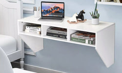 Medina Floating Computer Desk - White