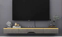 Blake Floating TV Unit for TVs up to 65" - Dark Grey