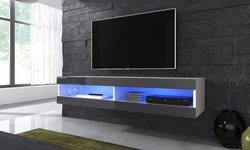 Kane Floating TV Unit - White & Grey