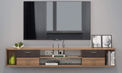 Jamie Floating TV Unit for TVs up to 55" - Dark Brown