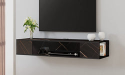 Reina Floating TV Unit - Black Marbling