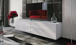 Savion Floating TV Unit - White Gloss